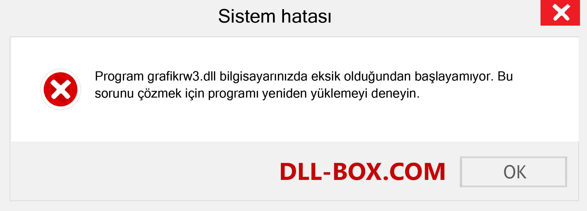 grafikrw3.dll dosyası eksik mi? Windows 7, 8, 10 için İndirin - Windows'ta grafikrw3 dll Eksik Hatasını Düzeltin, fotoğraflar, resimler